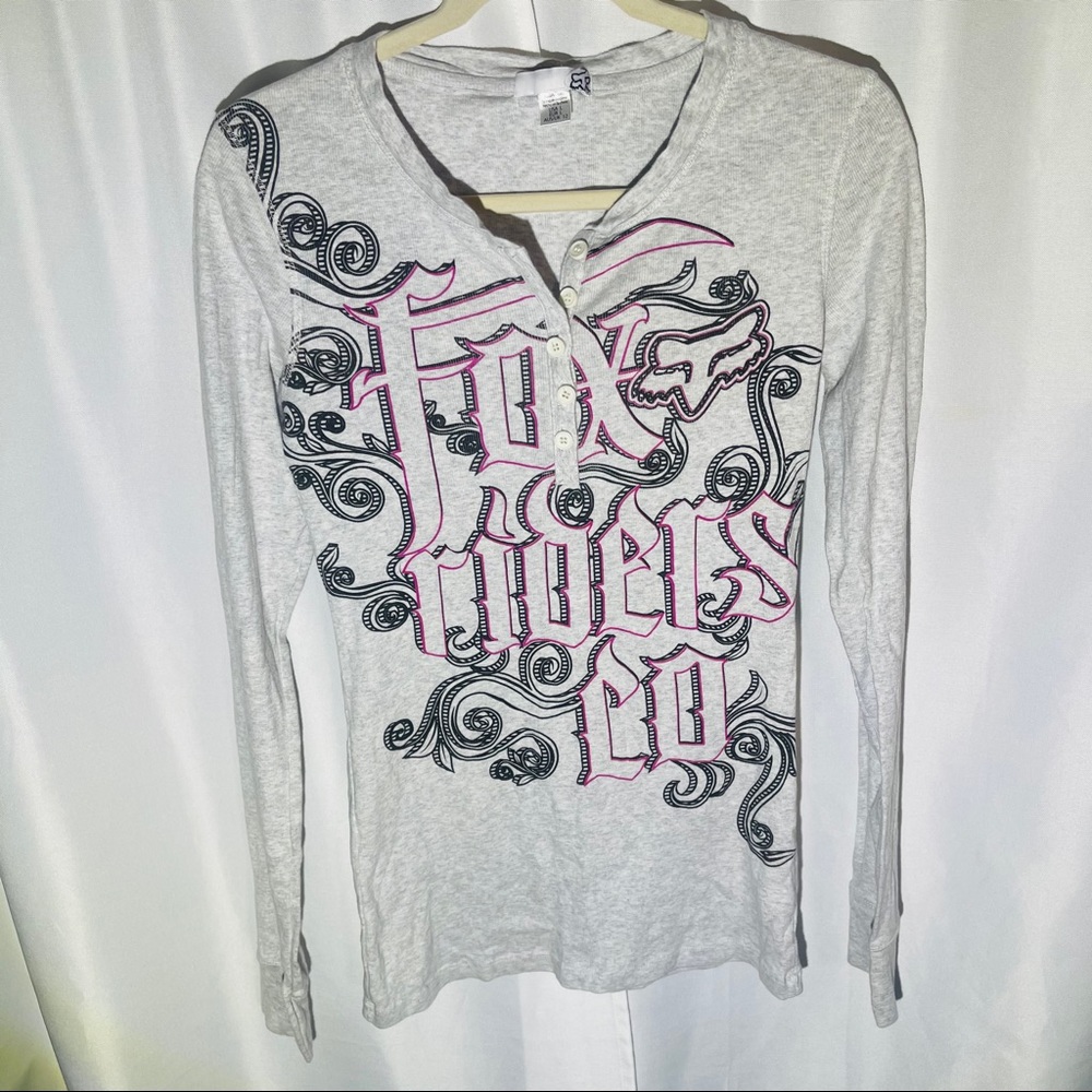 Fox Racing Long Sleeve Women’s Gray Shirt